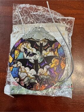 Round Bat Halloween Ornament